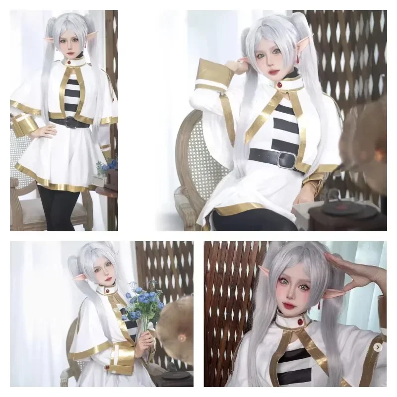 Frieren Anime Merchandise - Kostium Cosplay Sousou No Frieren, Peruka,